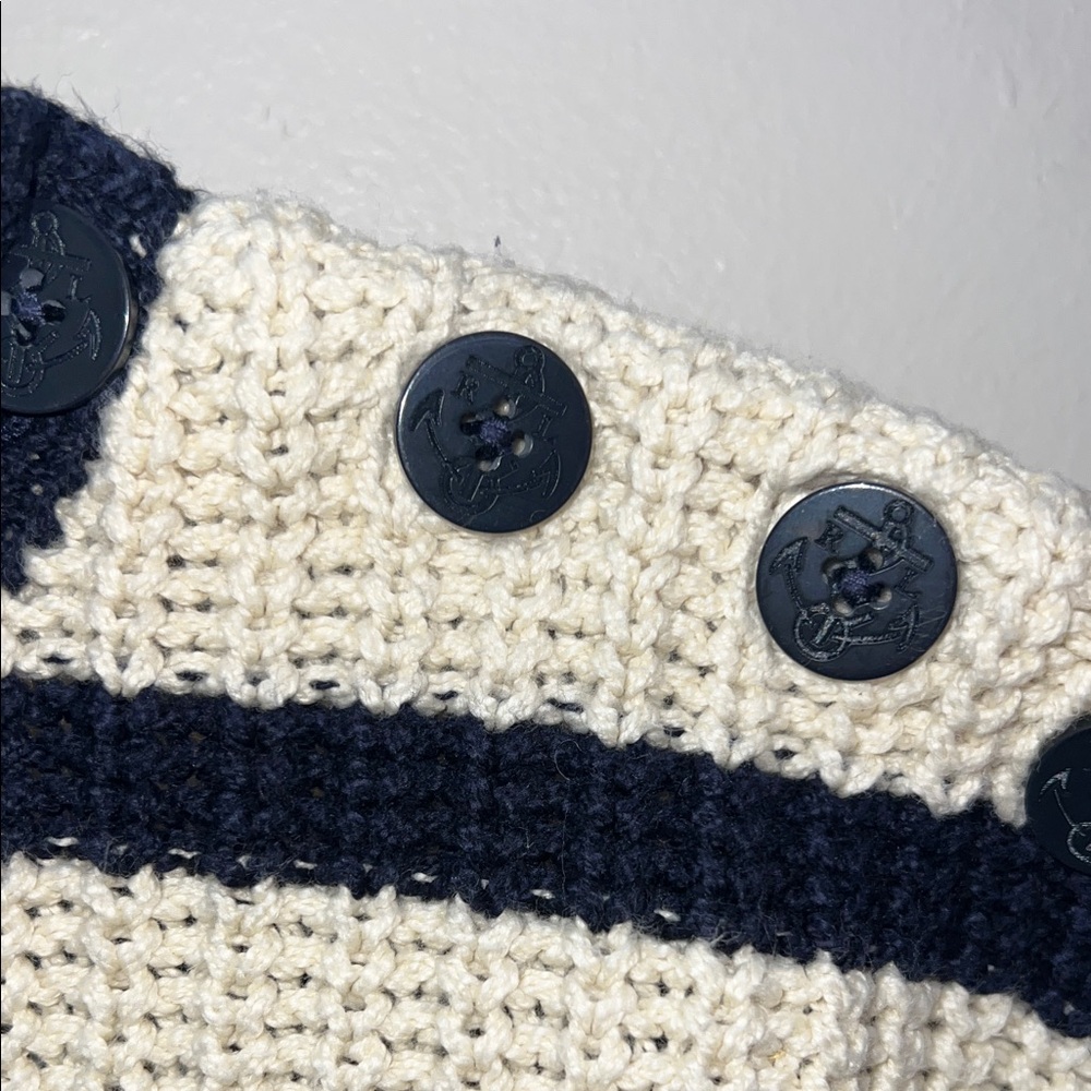 Polo by Ralph Lauren Women's Navy and Ivory Striped Sweater - Picture 3 of 8